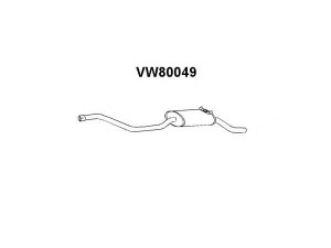 VENEPORTE VW80049 galinis duslintuvas 
 Išmetimo sistema -> Duslintuvas
871253609A, 871253609D