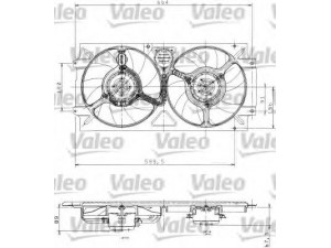 VALEO 698359 ventiliatorius, radiatoriaus 
 Aušinimo sistema -> Oro aušinimas
6K0959455D, 6K0959455D