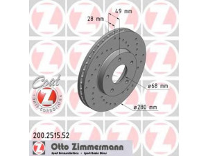 ZIMMERMANN 200.2515.52 stabdžių diskas 
 Stabdžių sistema -> Diskinis stabdys -> Stabdžių diskas
40206-3Y502, 40206-3Y503, 40206-4U101
