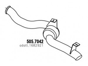 ASSO 505.7042 vidurinis / galinis duslintuvas 
 Išmetimo sistema -> Duslintuvas
1682921, 1788129
