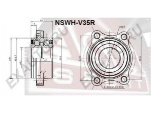 ASVA NSWH-V35R rato stebulė 
 Ašies montavimas/vairavimo mechanizmas/ratai -> Rato stebulė/montavimas -> Rato stebulė
43210-AL500, 43210-AL505