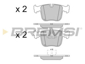 BREMSI BP2651 stabdžių trinkelių rinkinys, diskinis stabdys 
 Techninės priežiūros dalys -> Papildomas remontas
34111160296, 34111160712, 0446535020