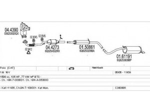 MTS C380886023087 išmetimo sistema 
 Išmetimo sistema -> Išmetimo sistema, visa