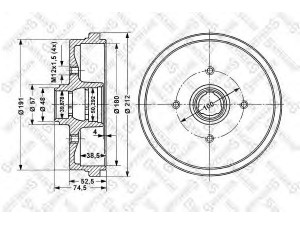 STELLOX 6025-4708-SX stabdžių būgnas 
 Stabdžių sistema -> Būgninis stabdys -> Stabdžių būgnas
171501615, 171501615A, 171501615B