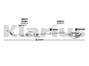 KLARIUS 600424U išmetimo sistema 
 Išmetimo sistema -> Išmetimo sistema, visa