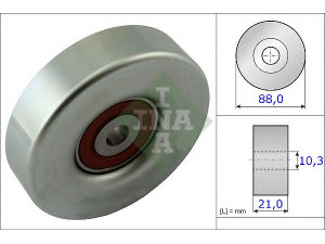 INA 532 0618 10 kreipiantysis skriemulys, V formos rumbuotas diržas 
 Diržinė pavara -> V formos rumbuotas diržas/komplektas -> Laisvasis/kreipiamasis skriemulys
16603-23010-000, 16603-23011-000