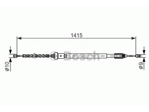 BOSCH 1 987 477 782 trosas, stovėjimo stabdys 
 Stabdžių sistema -> Valdymo svirtys/trosai
82 00 087 977