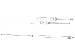 CEF PU02221 trosas, stovėjimo stabdys 
 Stabdžių sistema -> Valdymo svirtys/trosai
4745Z3