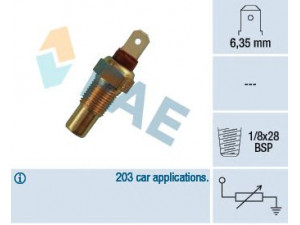 FAE 31570 siuntimo blokas, aušinimo skysčio temperatūra 
 Elektros įranga -> Jutikliai
83420-87703-000, 89424-74371, 8-94247-437-1