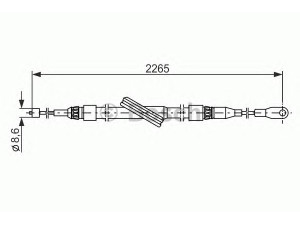 BOSCH 1 987 477 844 trosas, stovėjimo stabdys 
 Stabdžių sistema -> Valdymo svirtys/trosai