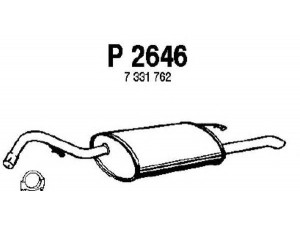 FENNO P2646 galinis duslintuvas 
 Išmetimo sistema -> Duslintuvas
1033685, 7331762