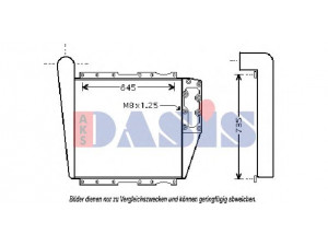 AKS DASIS 267020N tarpinis suslėgto oro aušintuvas, kompresorius
81051300014, 81061300009, 81061300013