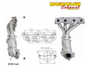 MAGNAFLOW 75613D katalizatoriaus keitiklis 
 Išmetimo sistema -> Katalizatoriaus keitiklis
B08A0VK500