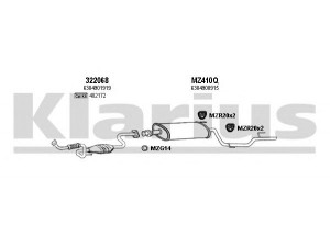 KLARIUS 600401U išmetimo sistema 
 Išmetimo sistema -> Išmetimo sistema, visa