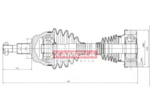 KAMOKA VW1138926 kardaninis velenas 
 Ratų pavara -> Kardaninis velenas
1J0 407 271 AC, 1J0 407 271 AL
