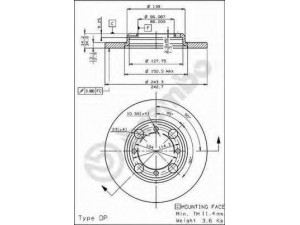 BREMBO 08.4786.10 stabdžių diskas 
 Dviratė transporto priemonės -> Stabdžių sistema -> Stabdžių diskai / priedai
MB234076, MB238076, MB316676, MB234076