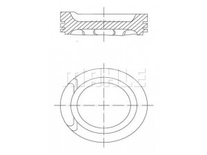 MAHLE ORIGINAL 034 01 01 stūmoklis 
 Variklis -> Cilindrai/stūmokliai
048 107 071 H