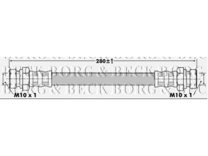 BORG & BECK BBH6730 stabdžių žarnelė 
 Stabdžių sistema -> Stabdžių žarnelės
GA7B43810