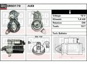 DELCO REMY DRS0179 starteris 
 Elektros įranga -> Starterio sistema -> Starteris
06E911021B, 06E911021BX