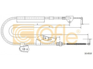 COFLE 10.4510 trosas, stovėjimo stabdys 
 Stabdžių sistema -> Valdymo svirtys/trosai
464200H010, 4745Y2