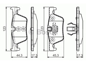 BOSCH 0 986 494 554 stabdžių trinkelių rinkinys, diskinis stabdys 
 Techninės priežiūros dalys -> Papildomas remontas
34 20 6 799 809, 34 21 6 850 569