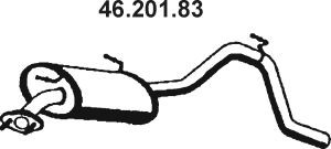 EBERSPÄCHER 46.201.83 galinis duslintuvas 
 Išmetimo sistema -> Duslintuvas
14300-80G00