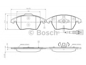 BOSCH 0 986 TB2 457 stabdžių trinkelių rinkinys, diskinis stabdys 
 Techninės priežiūros dalys -> Papildomas remontas
1K0 698 151 E, 1K0698151, 3C0 698 151 A