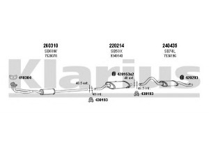 KLARIUS 750030E išmetimo sistema 
 Išmetimo sistema -> Išmetimo sistema, visa