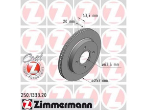 ZIMMERMANN 250.1333.20 stabdžių diskas 
 Stabdžių sistema -> Diskinis stabdys -> Stabdžių diskas
1 025 911, 5 026 786