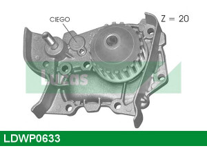 LUCAS ENGINE DRIVE LDWP0633 vandens siurblys 
 Aušinimo sistema -> Vandens siurblys/tarpiklis -> Vandens siurblys
7700866518, 8200146301