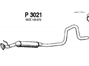 FENNO P3021 vidurinis duslintuvas 
 Išmetimo sistema -> Duslintuvas
WCE103970