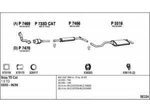 FENNO SE224 išmetimo sistema 
 Išmetimo sistema -> Išmetimo sistema, visa