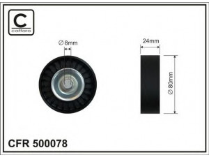 CAFFARO 500078 kreipiantysis skriemulys, V formos rumbuotas diržas
104752960, 47 52 879, 47 52 895