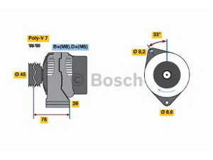 BOSCH 0 123 214 002 kintamosios srovės generatorius 
 Elektros įranga -> Kint. sr. generatorius/dalys -> Kintamosios srovės generatorius
12 31 1 747 204
