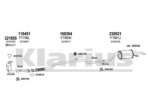 KLARIUS 510253E išmetimo sistema 
 Išmetimo sistema -> Išmetimo sistema, visa