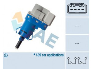 FAE 24849 stabdžių žibinto jungiklis 
 Stabdžių sistema -> Stabdžių žibinto jungiklis
4 838 697, 8T4T-9G854-AA, BN7N-66-490