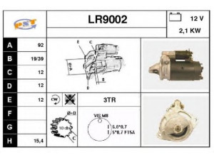 SNRA LR9002 starteris 
 Elektros įranga -> Starterio sistema -> Starteris
GEU420