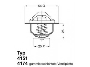 WAHLER 4174.82D termostatas, aušinimo skystis 
 Aušinimo sistema -> Termostatas/tarpiklis -> Thermostat
1338 90, 5 0032 9622, 50 032 9622