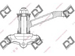 DJ PARTS DI1018 valdymo svirtis 
 Vairavimas -> Vairo trauklė
45490-35100, 4549035100