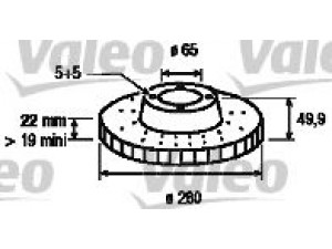 VALEO 186754 stabdžių diskas 
 Dviratė transporto priemonės -> Stabdžių sistema -> Stabdžių diskai / priedai
1K0615301AC, 1K0615301AK, 1K0615301S