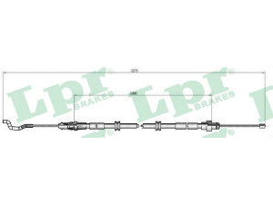 LPR C1039B trosas, stovėjimo stabdys 
 Stabdžių sistema -> Valdymo svirtys/trosai
7H8609701G