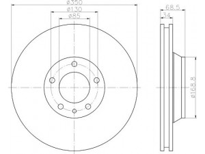 HELLA PAGID 8DD 355 109-771 stabdžių diskas 
 Stabdžių sistema -> Diskinis stabdys -> Stabdžių diskas
7L6615302E, 7L8615302, 95535140250