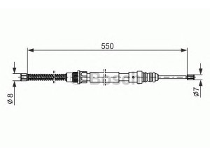 BOSCH 1 987 477 147 trosas, stovėjimo stabdys 
 Stabdžių sistema -> Valdymo svirtys/trosai
4745 74, 4745 74