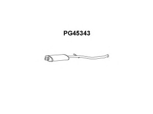 VENEPORTE PG45343 vidurinis duslintuvas 
 Išmetimo sistema -> Duslintuvas
1717A2, 9809881180
