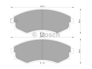 BOSCH 0 986 AB3 027 stabdžių trinkelių rinkinys, diskinis stabdys 
 Techninės priežiūros dalys -> Papildomas remontas
58101 28A00, 58101 28A20, 58101 29A00