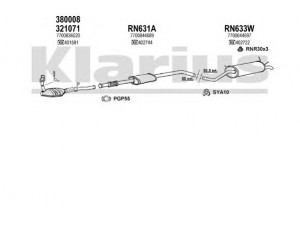 KLARIUS 720650U išmetimo sistema 
 Išmetimo sistema -> Išmetimo sistema, visa