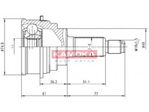 KAMOKA 6836 jungčių komplektas, kardaninis velenas 
 Ratų pavara -> Sujungimai/komplektas
4410160G20