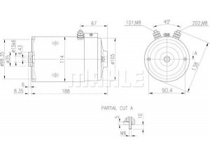 MAHLE ORIGINAL MM 242 elektrovariklis
