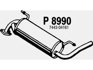 FENNO P8990 galinis duslintuvas 
 Išmetimo sistema -> Duslintuvas
7443-04161, 7443-04260, 7443-04280