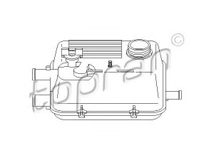 TOPRAN 721 993 išsiplėtimo bakelis, aušinimo skystis 
 Aušinimo sistema -> Radiatorius/alyvos aušintuvas -> Išsiplėtimo bakelis, variklio aušinimo skystis
1307 HX, 1307 NA, 1307 RJ, 1307 HX